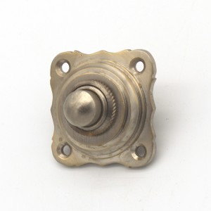 Sonnette Art Nouveau Nickel mat brossé | Plaque de sonnette avec bouton de sonnette| Sonnette antique NM9321
